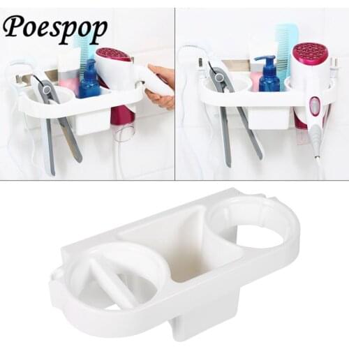 POSEPOP plastic storage rack holder kitchen powerful suction bathroom wall-mounted Electric hair plywood comb hair dryer holder