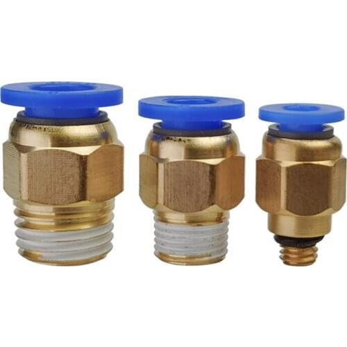 PC Pneumatic Air Fitting 12mm 10mm 8mm 6mm 4mm Hose Male Thread BSP 1/4 " 1/2" 1/8 "3/8" Air Nipple Brass Quick Coupling