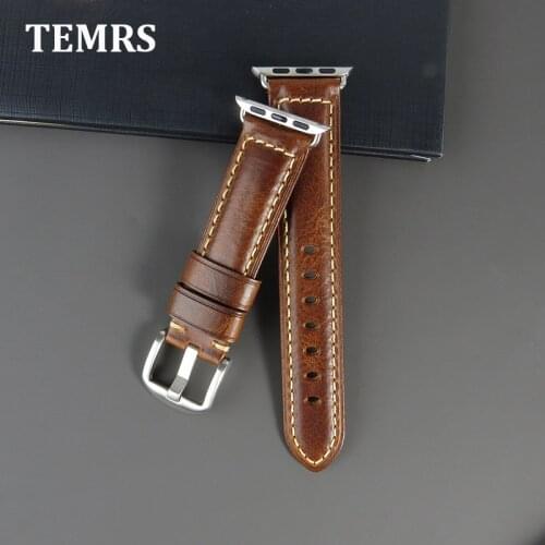 Apple Watch Band 44 mm 40mm 38mm 42 mm Leather Watchband For Apple Watch 5 4 3 2 Iwatch Strap Replacement Bands Accessories Hot