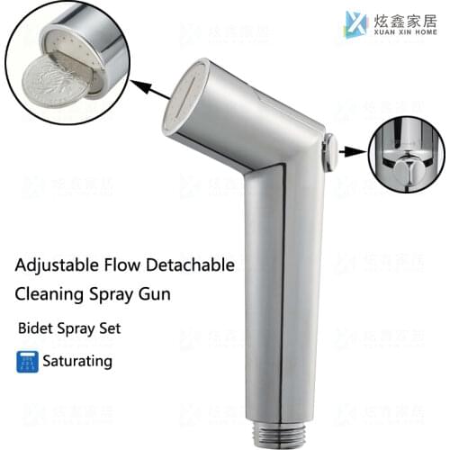 Handheld Toilet Bidet Sprayer Plastic Electroplating Washable Adjustable Pressurized Bidet Spray Gun Cleaning Accessories