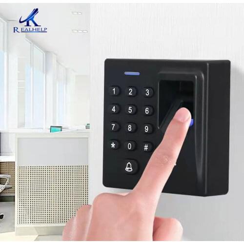 Realhelp RFID card Reader Fingsprint Access Control System NO Electric Strike Force entrance guard system gate opener