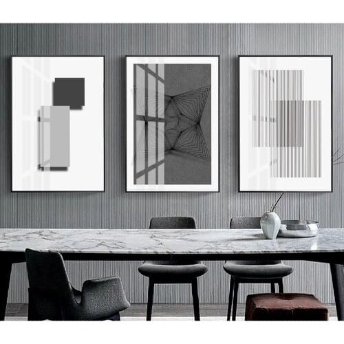 Nordic Poster Black And White geometry abstract Canvas Prints Quote Wall Pictures For Living Room Abstract Minimalist Decor Pop