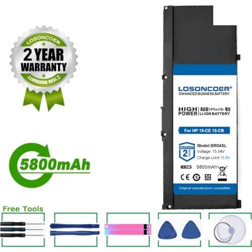 SR04XL 5800mAh Laptop Battery For HP 15-CE 15-cb 15-dc 15-CX TPN-Q211 TPN-Q193 TPN-Q194 TPN-C133 TPN-C134 HSTNN-DB7W 917724-855