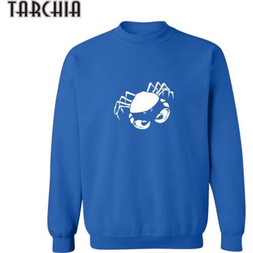 TARCHIA Men Crab Print Sweatshirt Long Sleeve Swag Sweatshirts Hip Hop Casual Harajuku Hoodies And Sweatshirts Plus Size