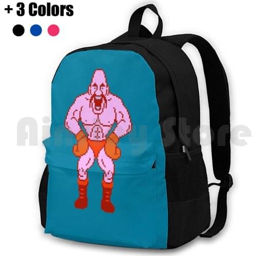 Soda Popinski-Punch Out Outdoor Hiking Backpack Waterproof Camping Travel Boxing Fight Fights Fighting Pugilist Mike Punch