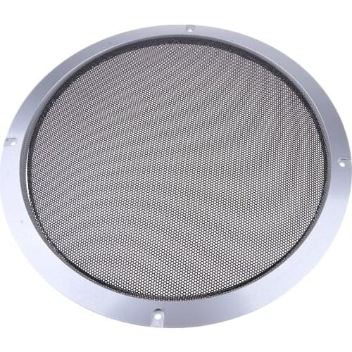 Universal Car Home 10inch Metal Subwoofer Speaker Grille Cover Case Silver