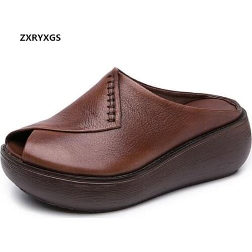 2021 High Quality Artificial Pu Fish Mouth Slippers Summer Women Sandals Platform Increase Shoes Wedges Slippers Casual Sandals