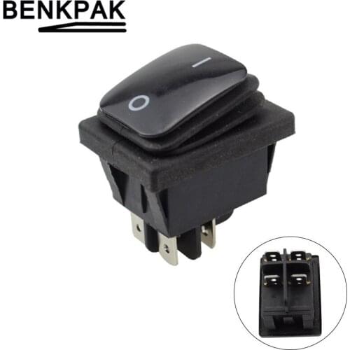 1Pcs Momentary Waterproof 4Pin Rocker Switch 2 Positions Spring Return 16A 250VAC , 20A 125VAC fixed locking ON-OFF