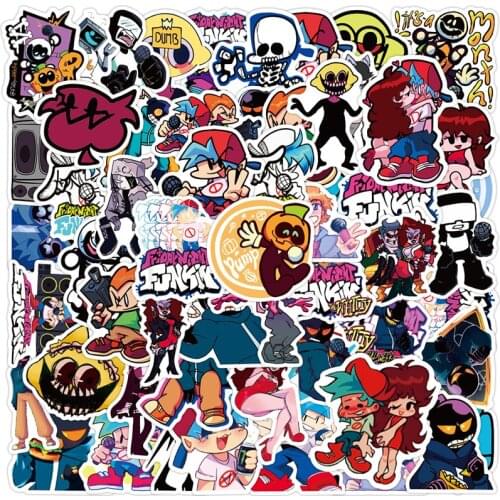 10/30/50Pcs Friday Night Funkin Game Graffiti Waterproof Stickers Motorcycle Bicycle Helmet Motor Laptop Joke Classic Toy Gift