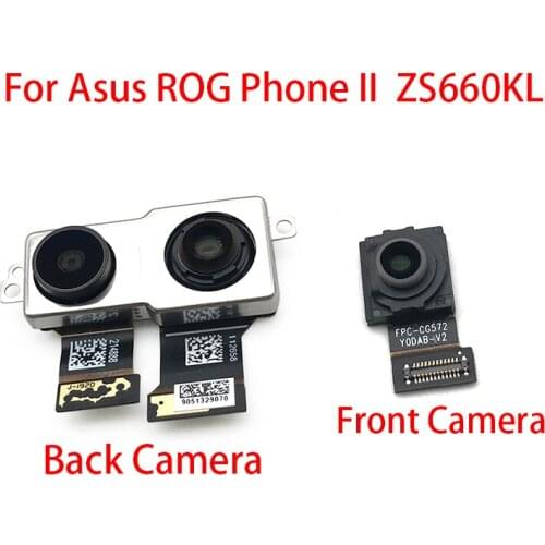 10Pcs/Lot, Back Rear Camera Module Flex Cable + Front Facing Camera For ASUS ROG Phone II ZS660KL 2019 Replacement