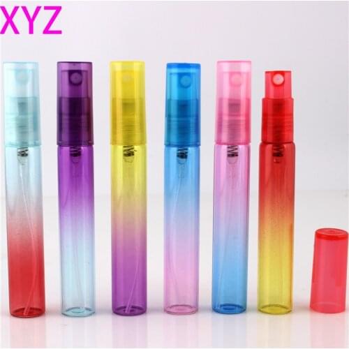 102Pieces/Lot 5ML Mini Portable Colorful Glass Perfume Bottle With Atomizer Empty Cosmetic Containers For Travel