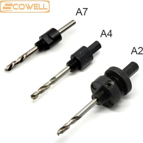 30% OFF Holesaws Arbor2 with 6.35mm pilot drill bit 11mm Hex shank arbor for holesaw 31mm - 220mm,A2 with center drill bit