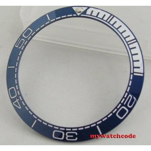 38mm black blue ceramic bezel insert for 40mm submariner parnis mens watch