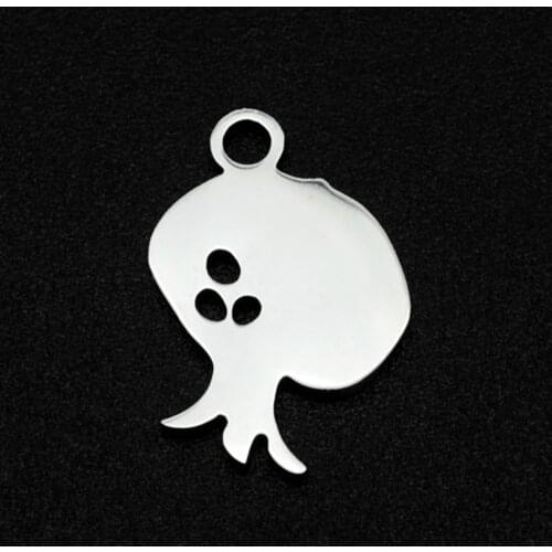 5pcs/lot 100% Stainless Steel 15x10 Pomegranate DIY Charm Connector Wholesale OEM Order Accepted Jewelry Bracelet Making Charms