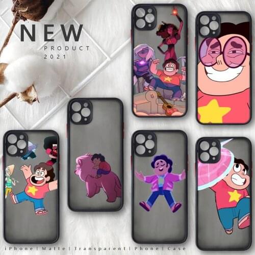 Steven universe Phone Case Matte Transparent for iphone 11 12 pro mini XS XR X max 7 8 plus TPU Mobile bags coque shell funda