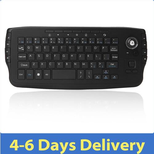 E30 2.4GHz Wireless Keyboard with Trackball Mouse Scroll Wheel Remote Control for Android TV BOX Smart TV PC Notebook