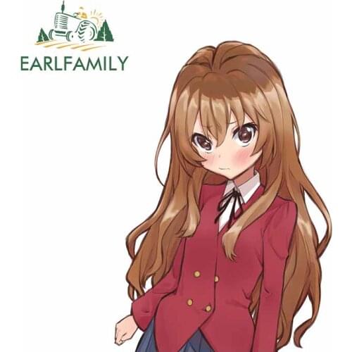EARLFAMILY 13cm x 9.2cm For Toradora Aisaka Taiga Cartoon Car Stickers Car Styling Decal Vinyl Material Waterproof Decoration