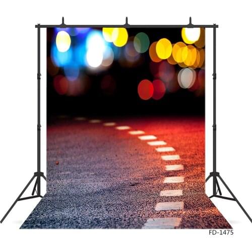 Street Night Bokeh Lights Photography Backgrounds for Photo Studio Vinyl Cloth Portrait Photo Backdrop for Kids Baby Photophone
