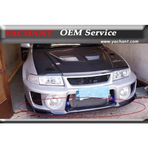 Car-Styling Fiber Glass FRP Front Bumper Lip Fit For 1998 Evolution 5 EVO 5 OEM Style Standard Front Lip