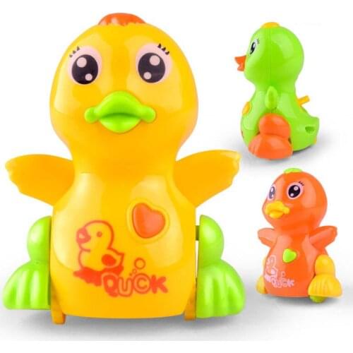 Interesting Clockwork Toy Duck Baby Relief Toy Educational Wind-up Clockwork Duckling Toys For BB