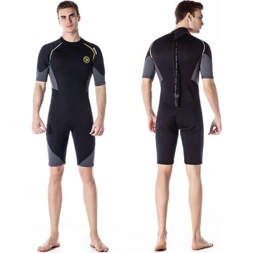 1.5MM Neoprene Wetsuit Men Snorkeling Spearfishing Diving Suit One-Piece and Close Body Scuba Dive Surfing Swimsuit Jumpsuit