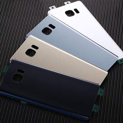 New Rear Battery Door For Samsung Galaxy Note5 Note 5 N920 N920F Back Glass Housing Cover with Logo + Sticker