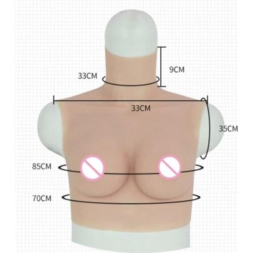 New New C Cup Transgender Crossdresser Artificial Silicone Fake Breast Forms Crossdressing False Boobs Men Bodysuit Sexy Mens