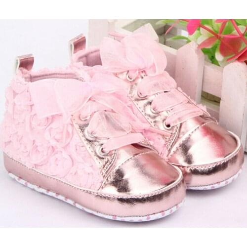 0-18M Baby Girl PU Leather Shoes Non-slip Lace Floral Embroidered Soft Shoes Prewalker Walking Toddler Kids Shoes Drop Shipping