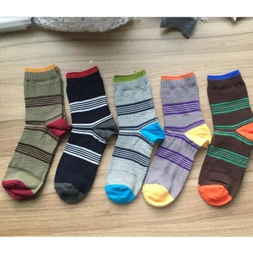 Autumn and winter boys ethnic style thick needle double-thread cotton socks combed cotton