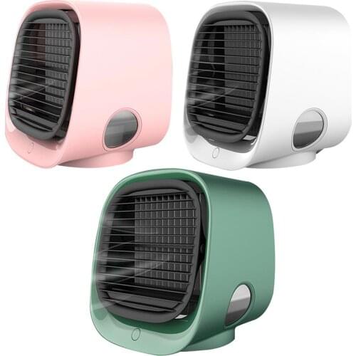 Mini USB Portable Air Cooler Fan Air Conditioner USB Fan Desktop Air Cooling Fan Humidifier Purifier For Office Bedroom
