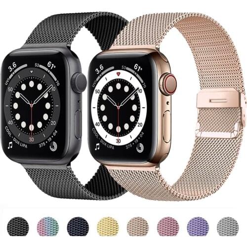 Milanese strap For Apple watch serie 6 5 4 se 3 iWatch band 42mm 38mm Metal Stainless steel bracelet Apple Watch band 44mm 40mm