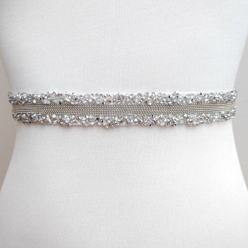 Bridal belt fashion accessories rhinestone rice beads girdle wedding dress accessories woman belt spot