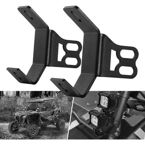 LED Fog Light Pods Holder Roll Bar A-Pillar Mounting Bracket For 2014-2019 Polaris RZR 800 900 1000 Dual