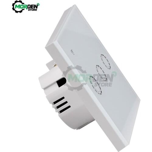 New 1/2/3 Gang Smart Light Switch Glass Screen Touch Voice Control Wall Switch Remote With Alexa Google Home Tuya Smart Life