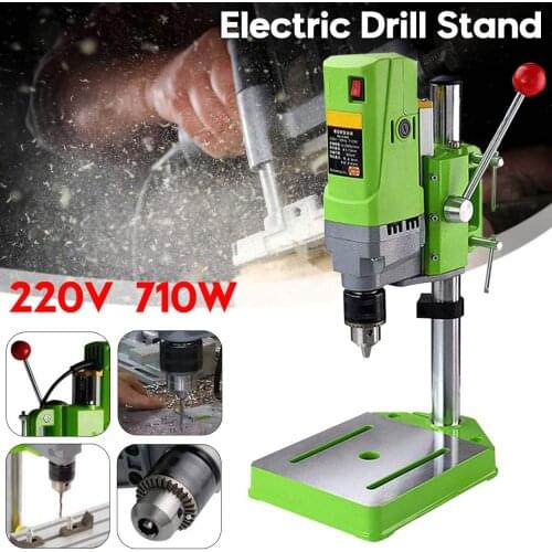 710W BG-5156E Electric Bench Drilling Stand 220V Multifunction Governor Mini Bench Drill Stand Steel/Woodworking Home DIY Tool