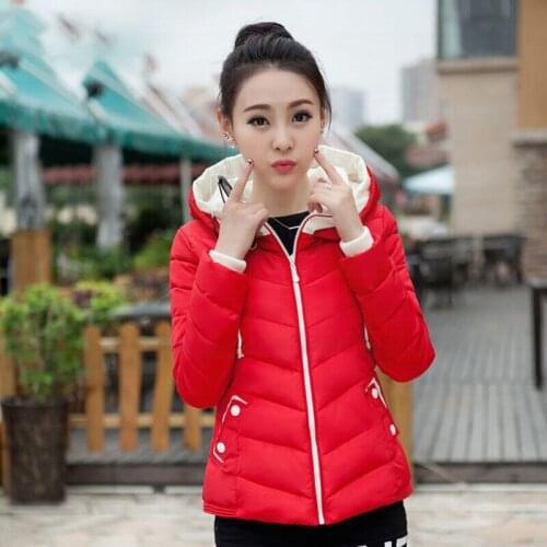 Female Slim Cotton Padded Basic Tops High Quality New Winter Jacket Women Parkas Thicken Outerwear Solid Hooded Coats Short