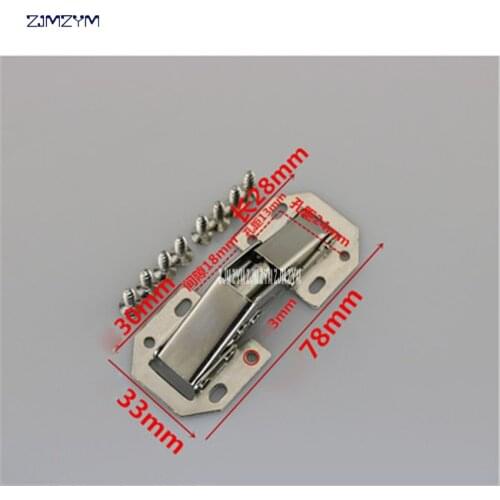 1pc 3 Inch No-Drilling Hole Cabinet Hinge Bridge Shaped Spring Frog Hinge Full Overlay Cupboard Door Furniture Hinges 78*33mm