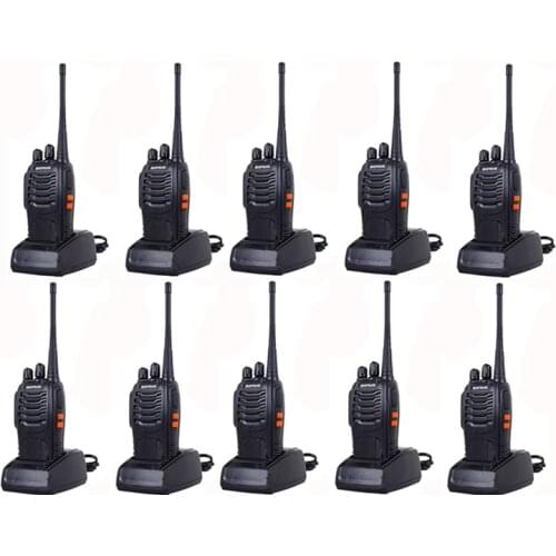 10PCS Two-Way Radio Walkie Talkie Handy Pofung Bf-888s Baofeng 888s With 5w CB Radio Scanner Handheld Ham Radio HF Transceiver