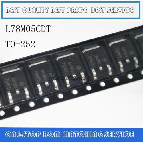 100PCS L78M05CDT TO252 L78M05 TO-252 78M05 POSITIVE VOLTAGE REGULATORS