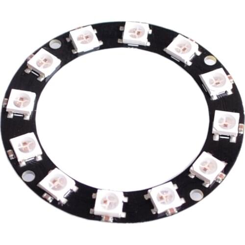 12 Bits 12 X WS2812 5050 RGB LED Ring Lamp Light with Integrated Drivers