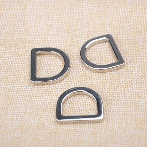 3/4 Inch ( 20mm inner width ) Silver D Rings Metal Ring for Bags