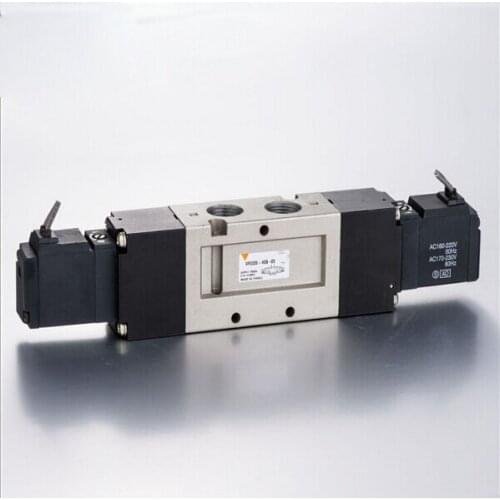 3/8" VF 3 position 5 way pilot-operated type close centre lead wire 300mm loking type B pneumatic solenoid valve coil 220V