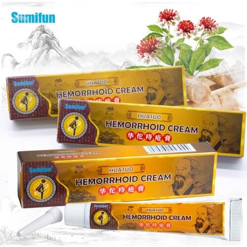 3pcs Tubes Hemorrhoids Ointment 100% Original Chinese Cream Painkiller Pain Relief External Anal Fissure Medical Plaster D2438
