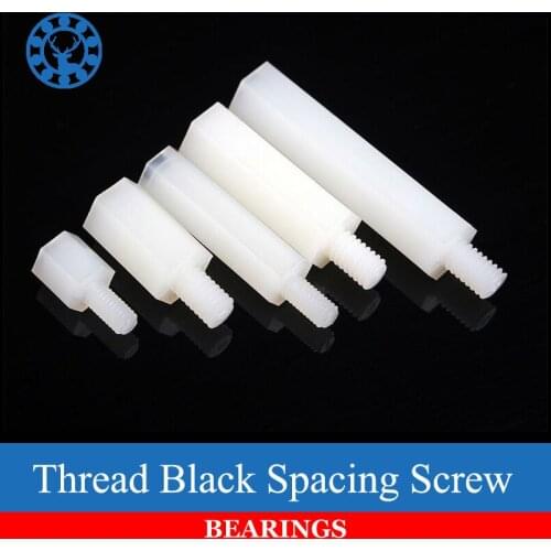30Pcs M2.5/M3/M4+6mm Spacing Screw for PCB/Computer Motherboard Hexagonal Nylon Standoff Spacers