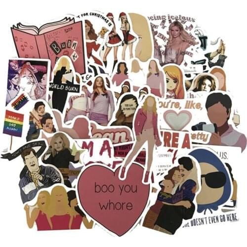 TD ZW 35 Pcs/Lot Mean Girls Stickers America TV Show Pvc Waterproof Sticker For Laptop Motor Notebook Luggage Decal Toy Stickers
