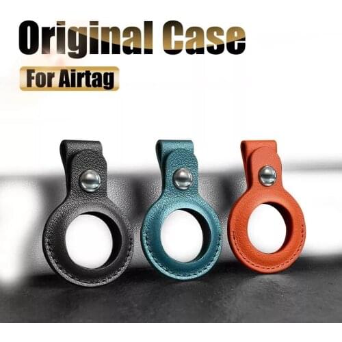 Airtag case For Apple Airtag Leather PU Protective Sleeve For Apple Locator Tracker Anti-lost Device Keychain Protective Airtags