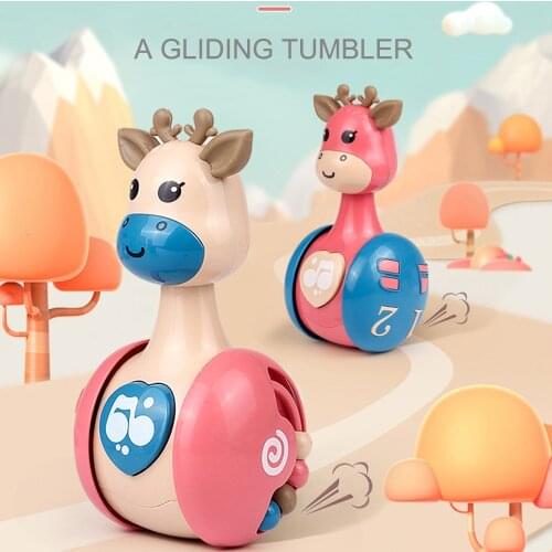 Baby Rattles Tumbler Doll Baby Toys Music Learning Education Toys Gifts Baby Bell Baby Toys Can Bite Inertial Sliding Toy2021New