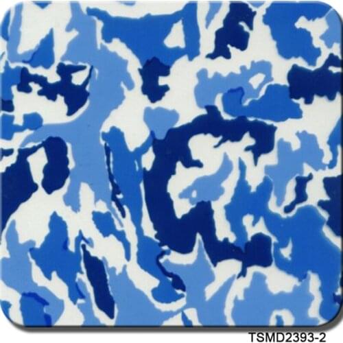 CSMD2393-2 1M*50M Water Transfer Print blue and transparent Camouflage Hydrographics Films