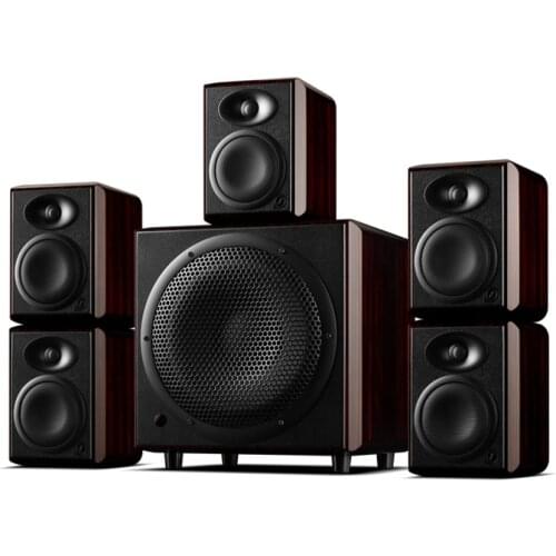 HiVi Swans H4 5.1 Channel Monitor Speakers HIFI Active Home Theater System H10-10 inch One-way vented active subwoofer