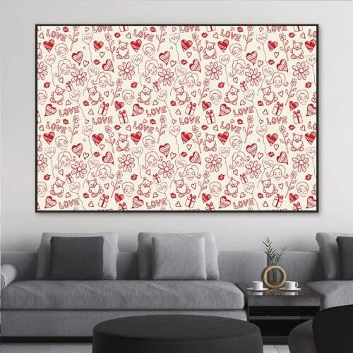 Canvas Wall Art Love Hearts Street Art Painting Graffiti Canvas Art Love Hearts Wall Art Graffiti Painting Street Art on Canvas